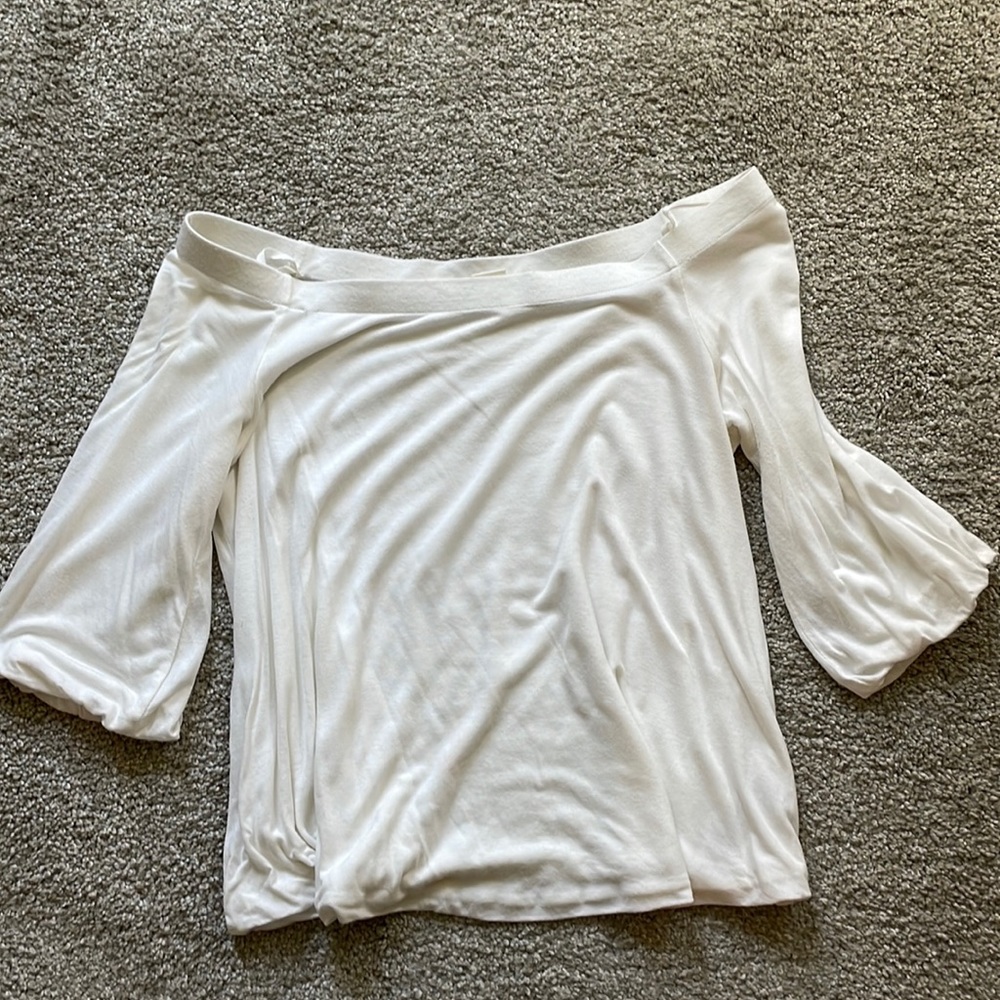 White off the shoulder GAP top